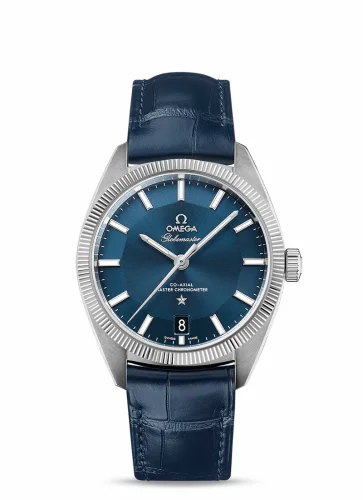 Omega Globemaster Stainless Steel / Blue / Leather 130.33.39.21.03.001 (13033392103001)